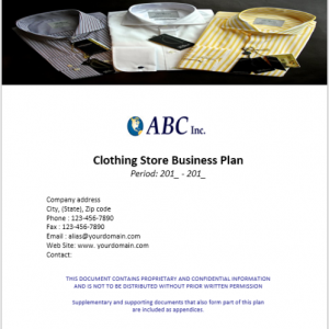 Clothing Store Business Plan
