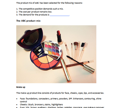 cosmetics retail business plan