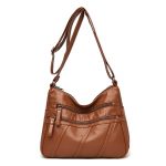 Soft PU Leather Vintage Women Shoulder Handbag