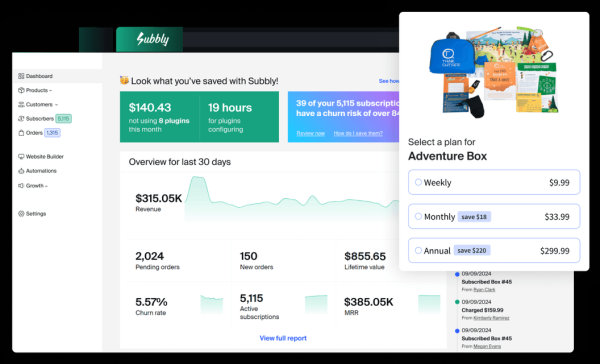 Subbly subscription e-commerce